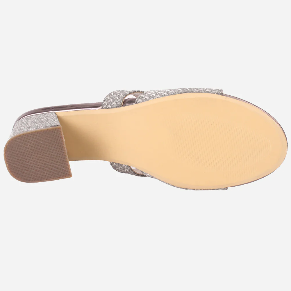 Womens "KENEDY" Shimmery Slip Ons Summer Sandals - Image 5