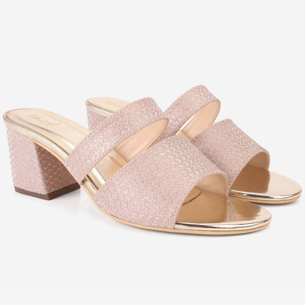 Womens "KENEDY" Shimmery Slip Ons Summer Sandals - Image 2