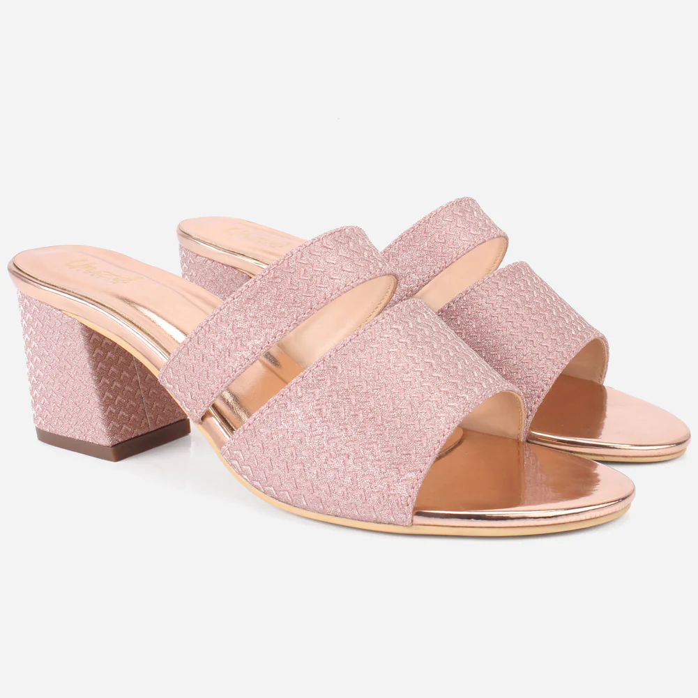 Womens "KENEDY" Shimmery Slip Ons Summer Sandals - Image 2