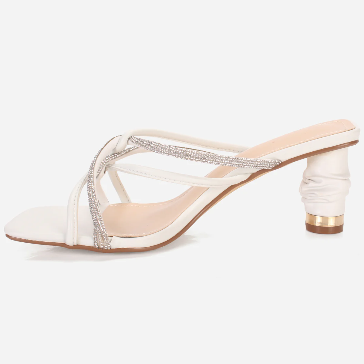 Women's "KESHA" Shimmery Slide in Sandals - Image 3