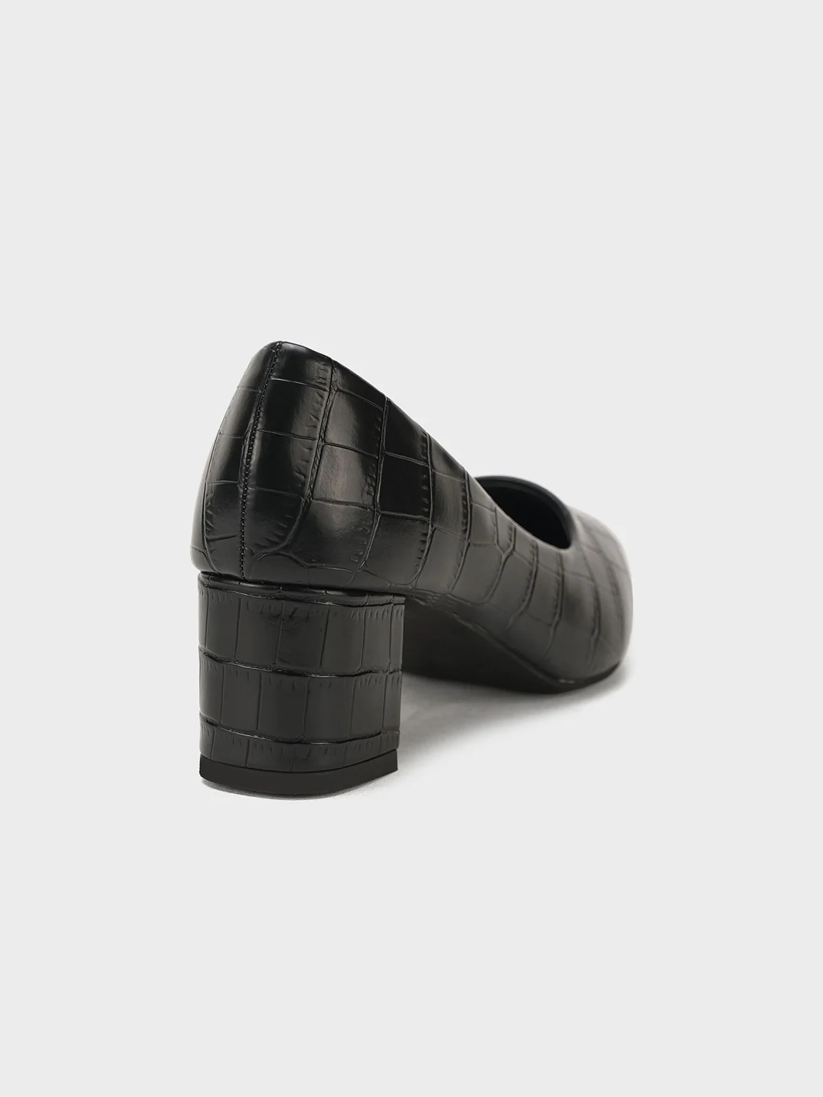 Women's "KIENNA" Textured Block Heel Courts - Image 3
