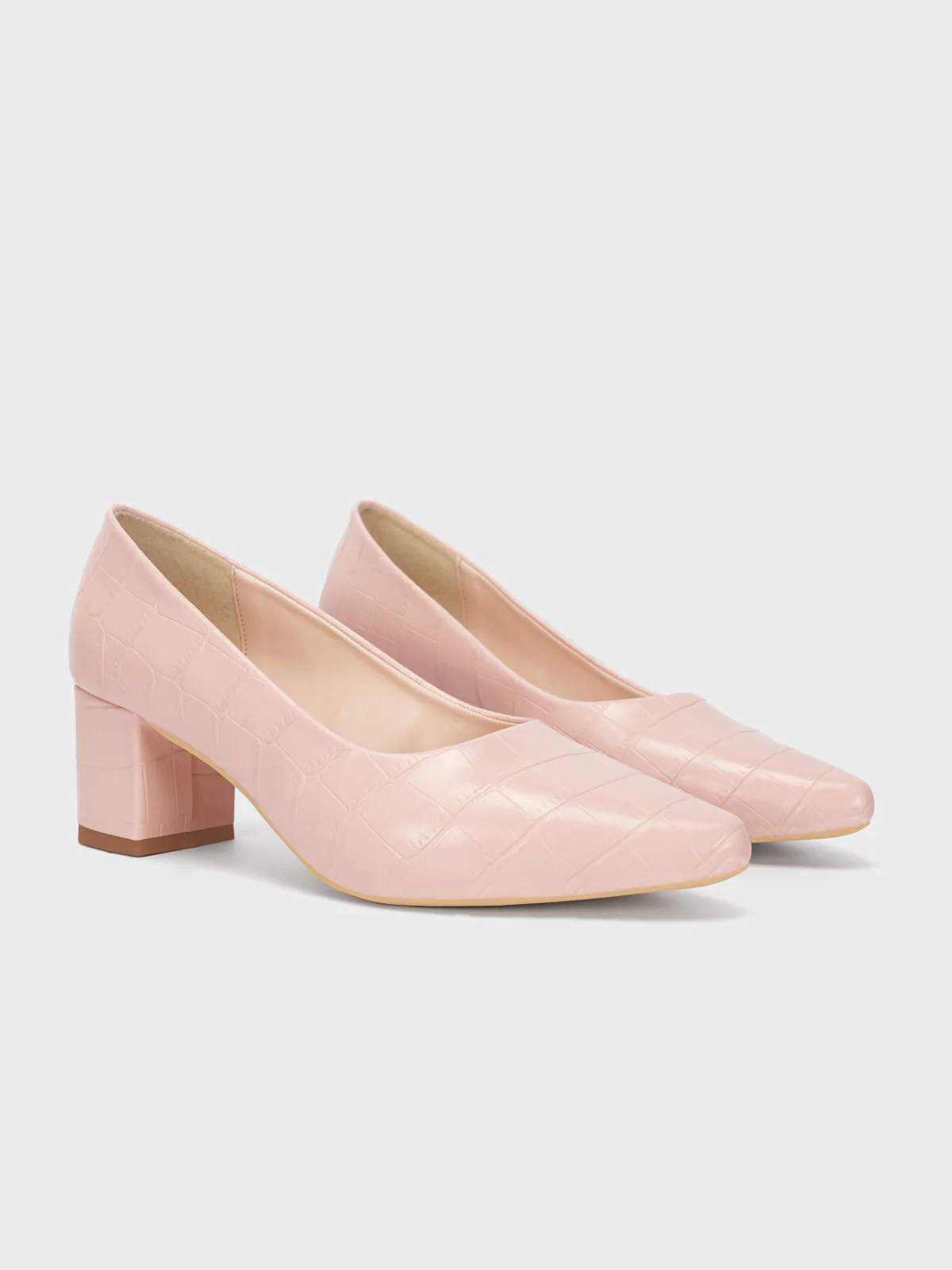 Women's "KIENNA" Textured Block Heel Courts - Image 2