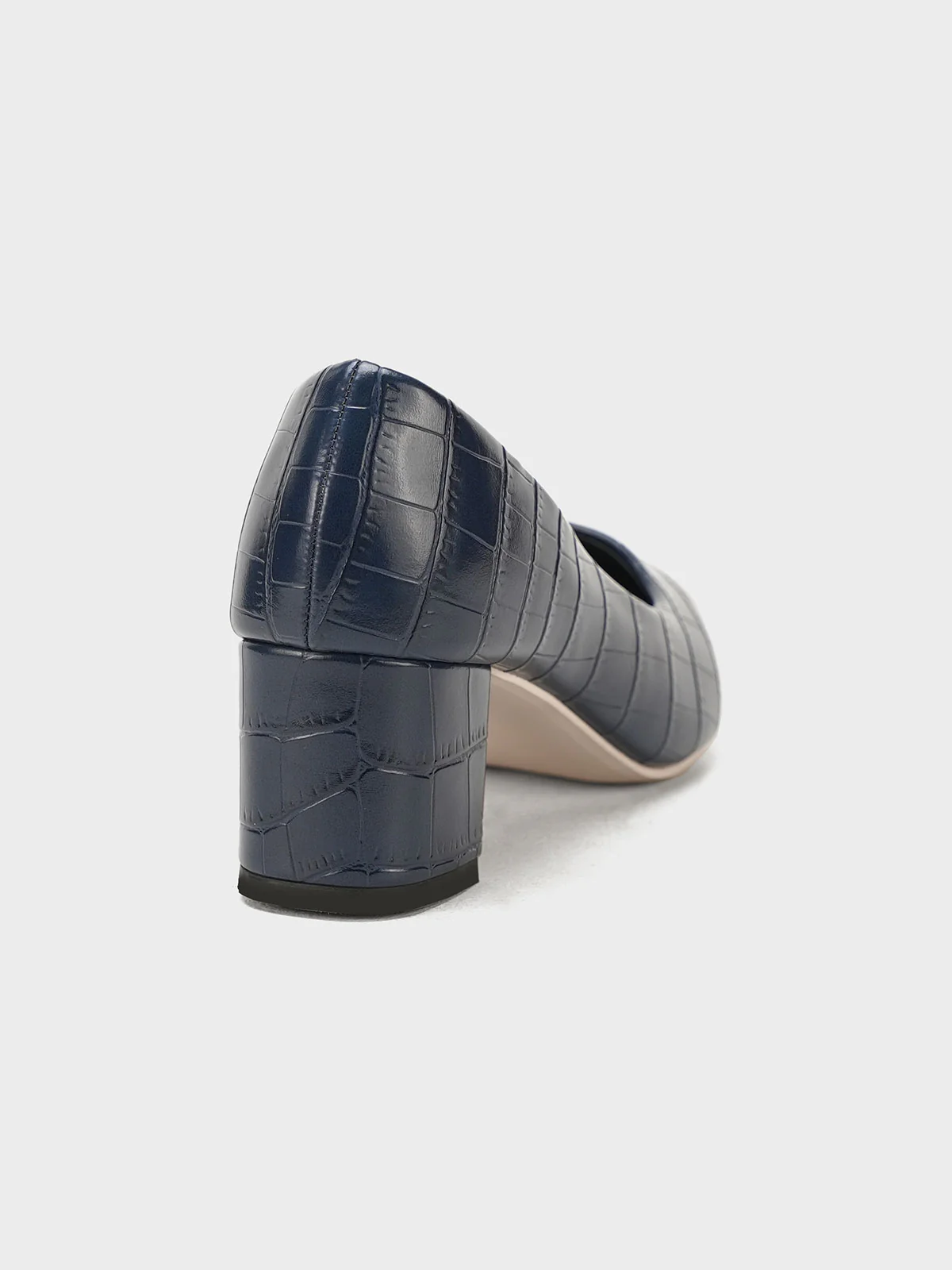 Women's "KIENNA" Textured Block Heel Courts - Image 3