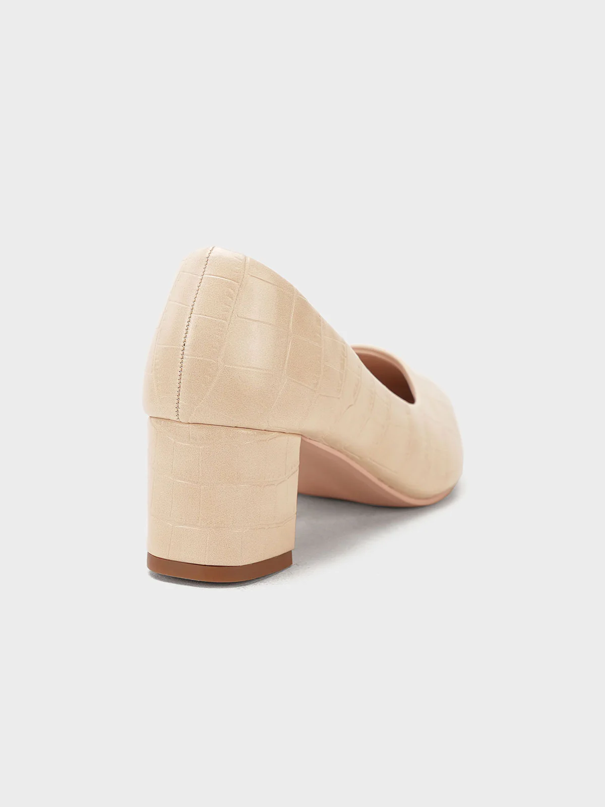 Women's "KIENNA" Textured Block Heel Courts - Image 3