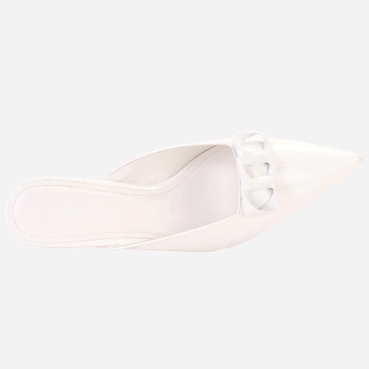 Womens "KIMARA" Pointed Toe Slide In Heeled Sandals - Image 4