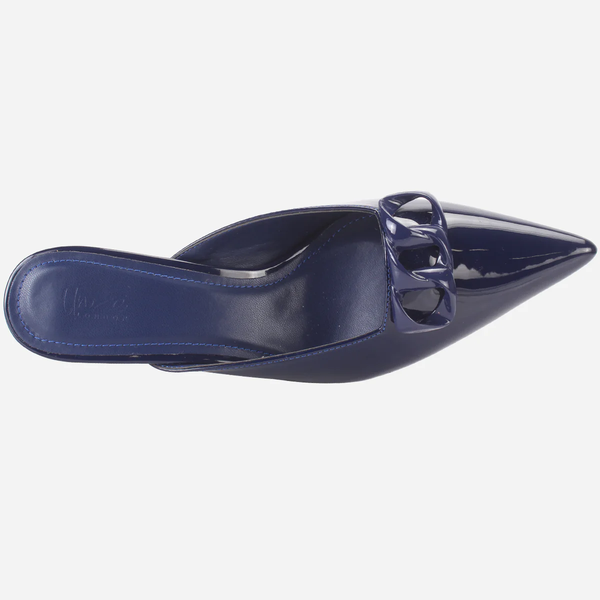 Womens "KIMARA" Pointed Toe Slide In Heeled Sandals - Image 4