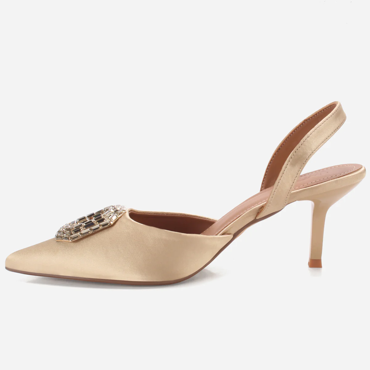 Womens "LAIA" Pointed Toe Decorated Pumps Sandals - Image 3