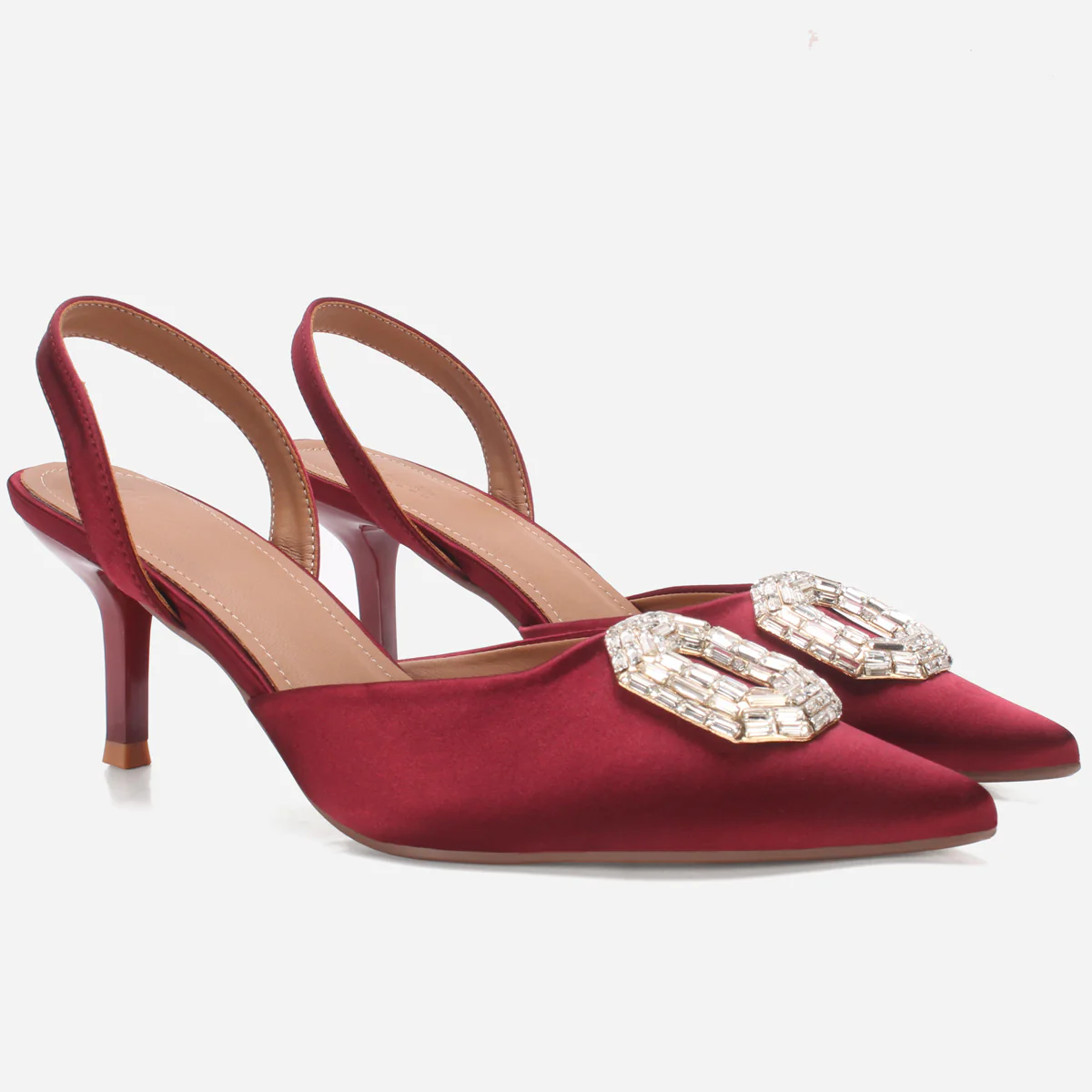 Womens "LAIA" Pointed Toe Decorated Pumps Sandals - Image 2