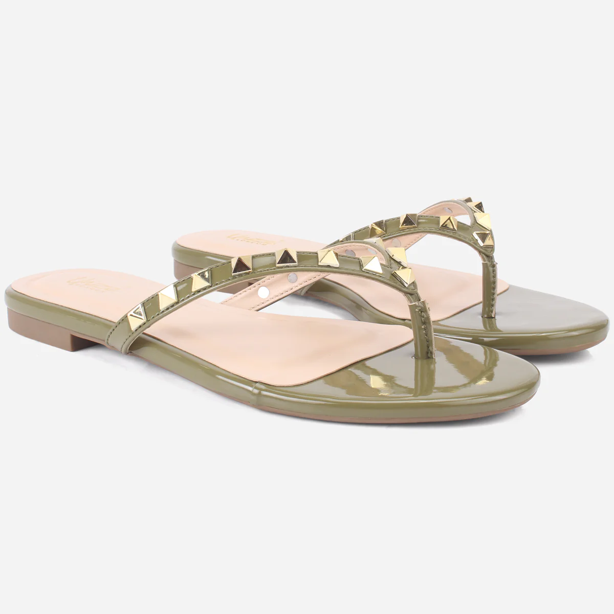 Womens "LEILI" Stud Detailing Summer Slippers - Image 2