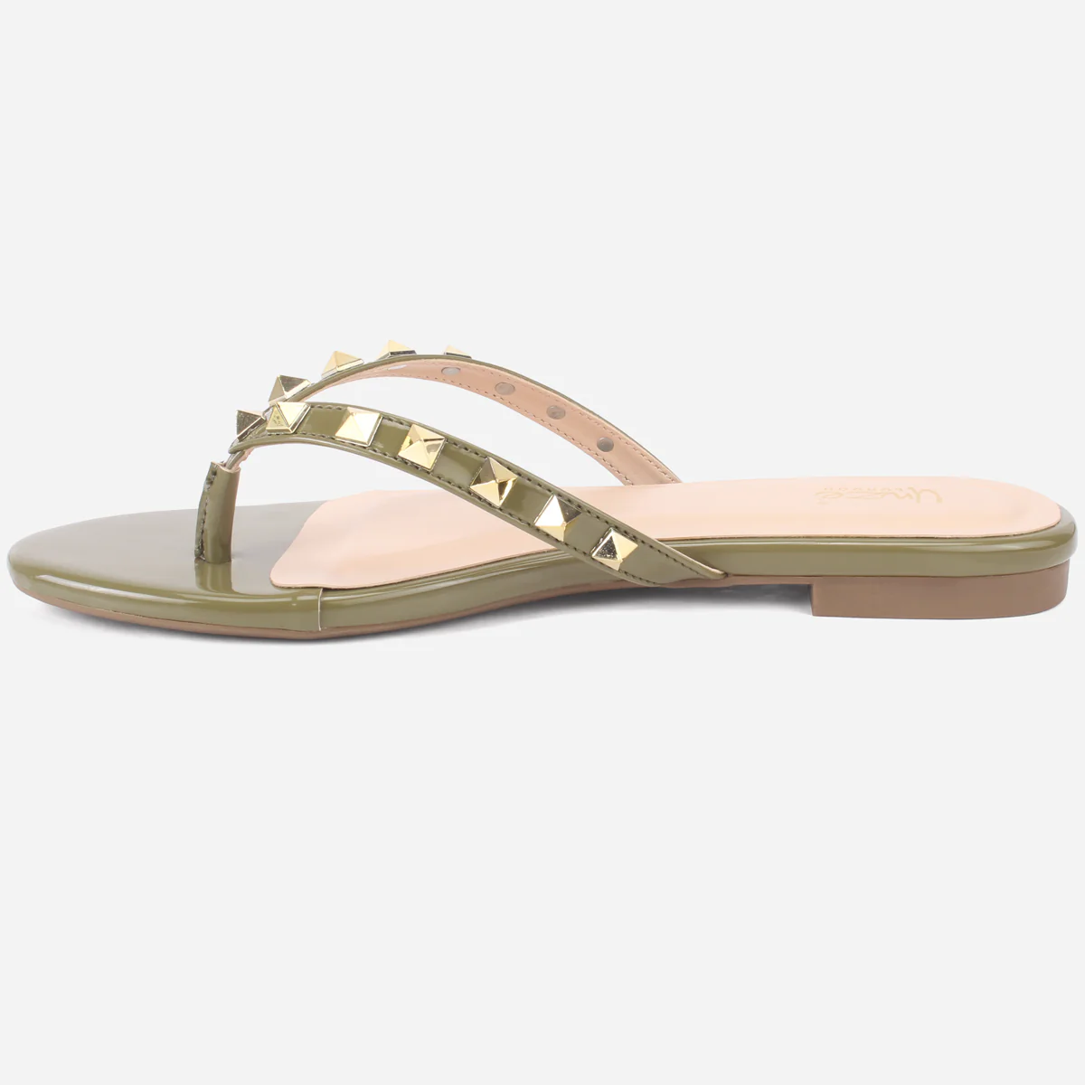 Womens "LEILI" Stud Detailing Summer Slippers - Image 3