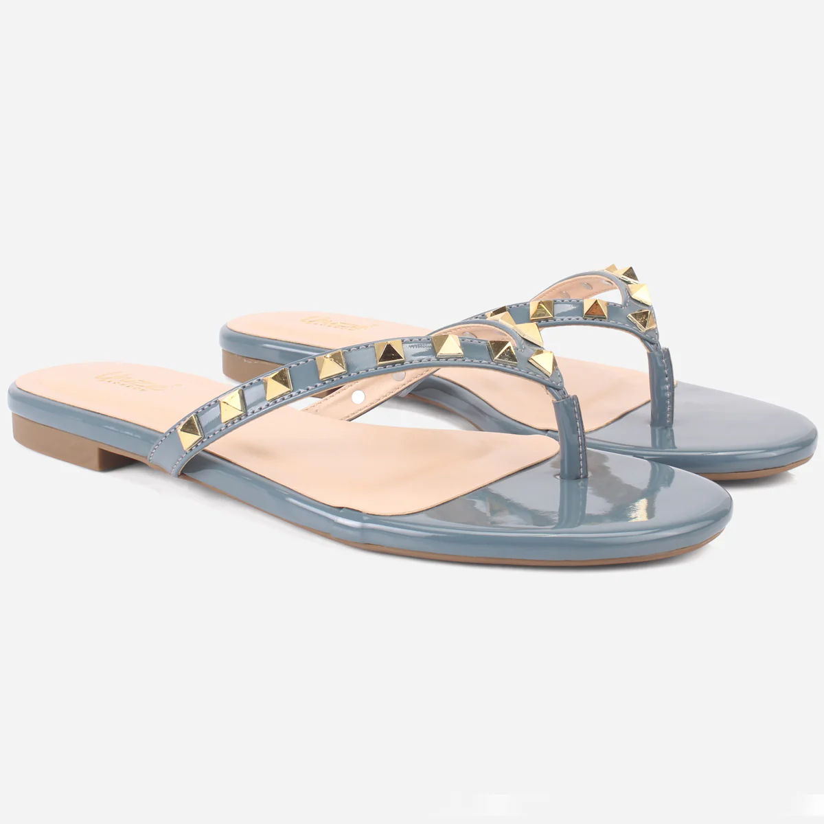 Womens "LEILI" Stud Detailing Summer Slippers - Image 2