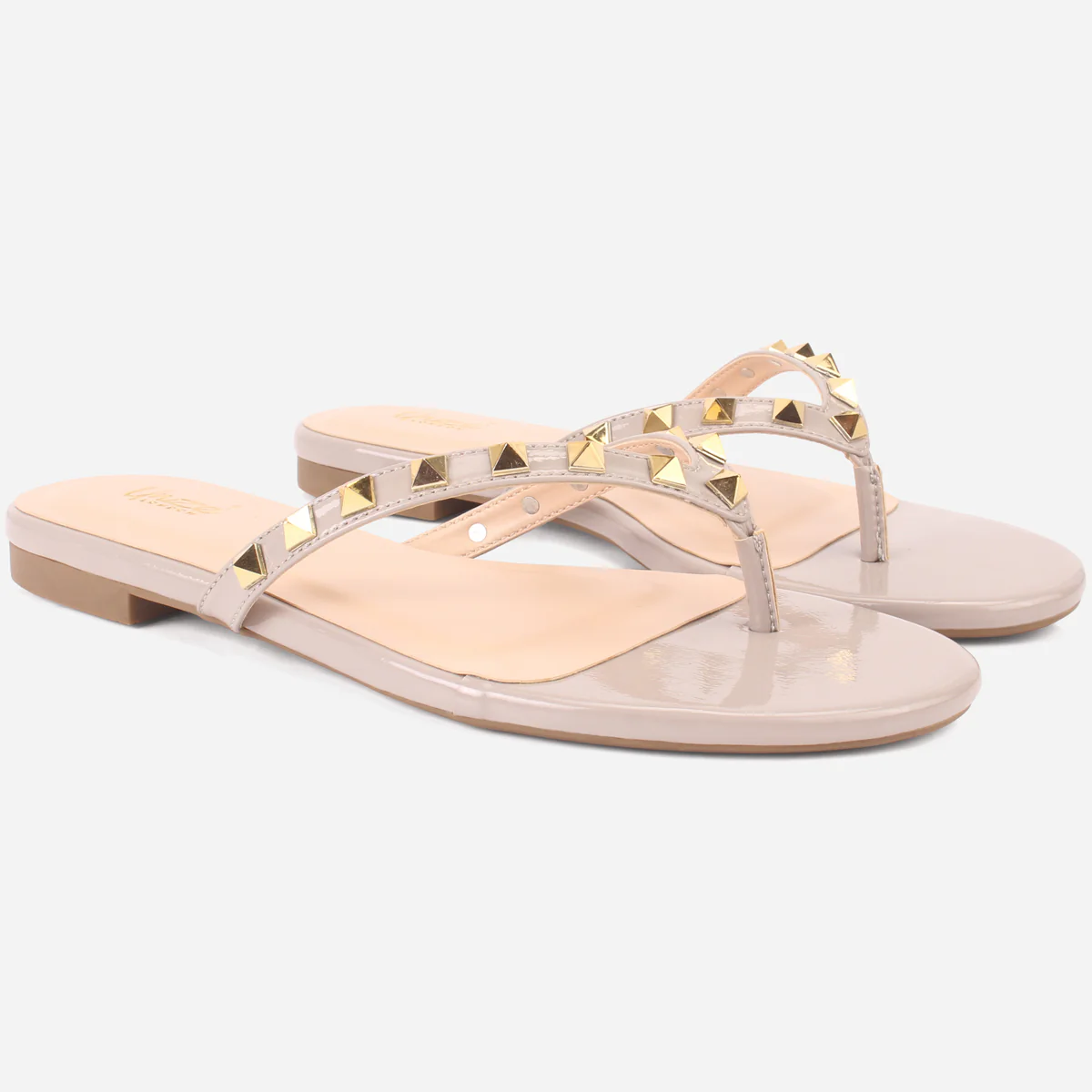 Womens "LEILI" Stud Detailing Summer Slippers - Image 2