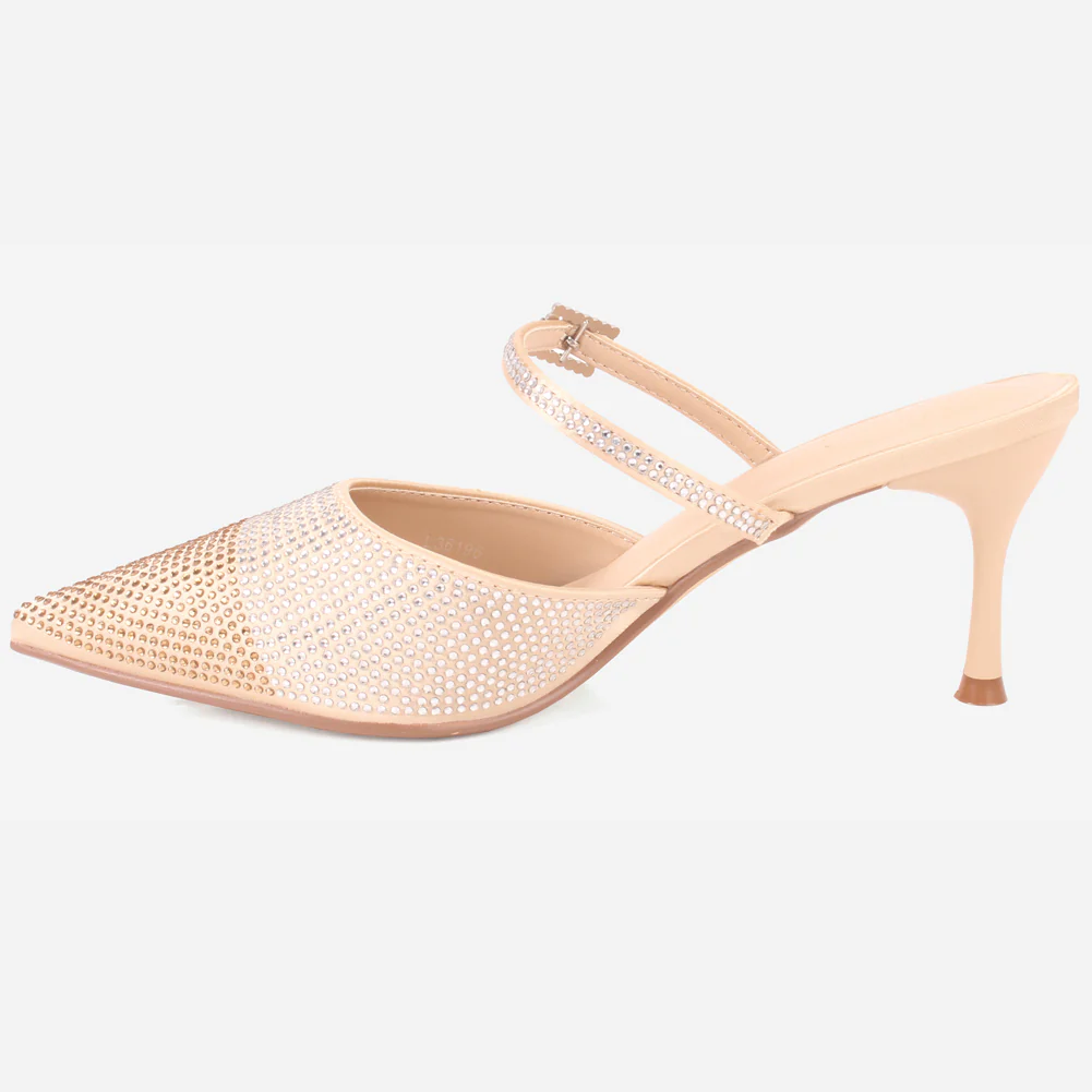 Women's "LIKORICE" Glittery Evening Sandals - Image 3