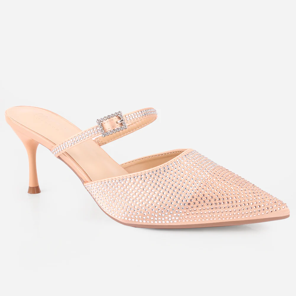 Women's "LIKORICE" Glittery Evening Sandals