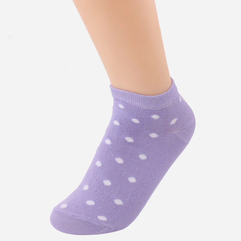 Women's "LINDA" Dotted Cotton Socks