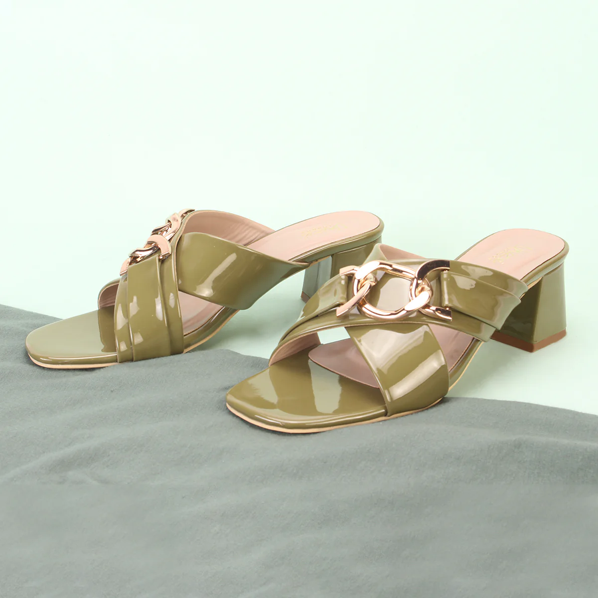 Womens "LINNLY" Block Heeled Sandals - Image 6