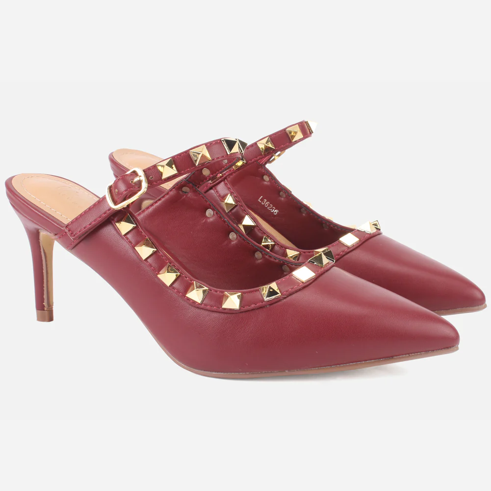 Women's "LIZA" Studs Accented Sandals - Image 2