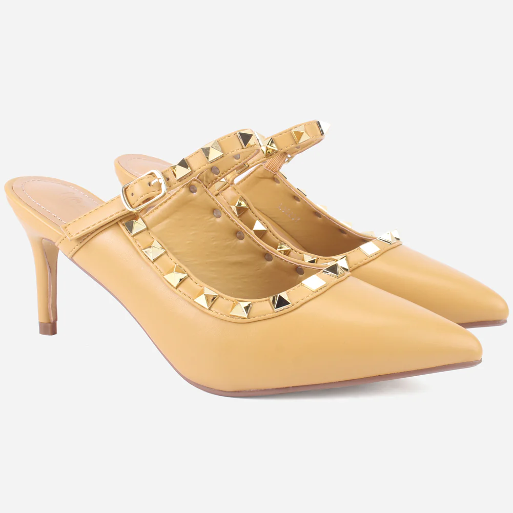 Women's "LIZA" Studs Accented Sandals - Image 2