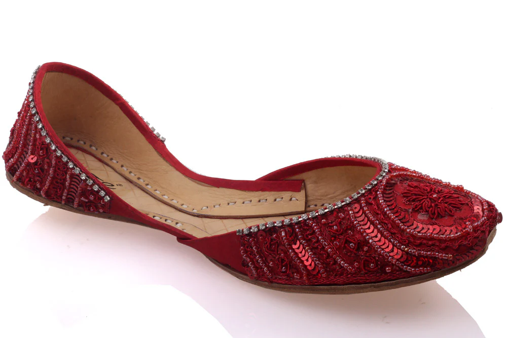 Womens ‘Lynton’ Embroidered Leather Indian Khussa