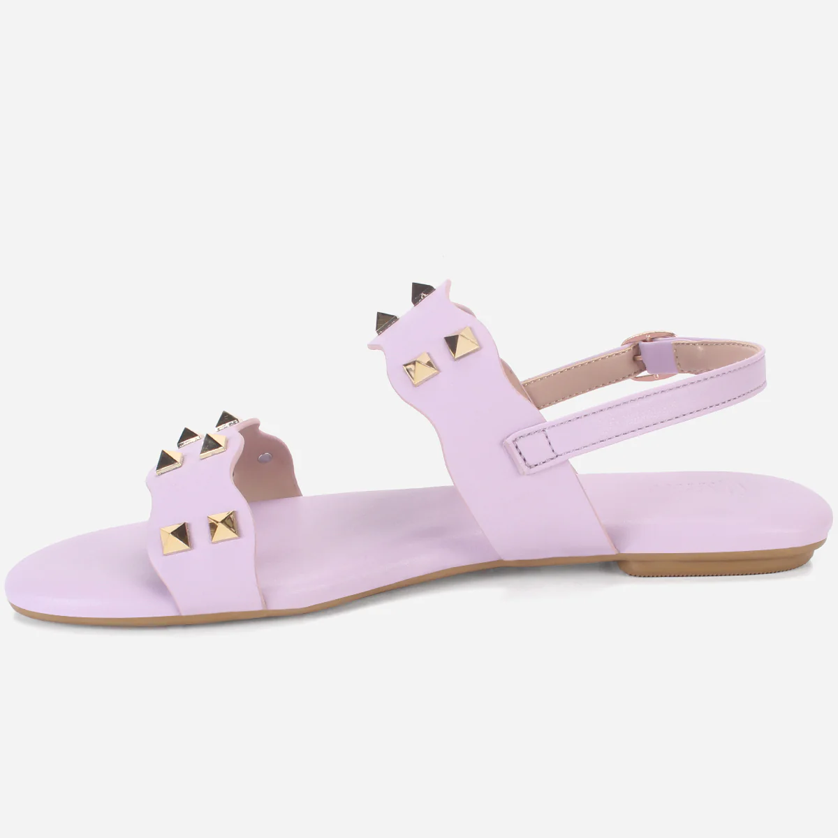 Womens "MAEY" Flat Stud Detailing Summer Sandals - Image 3