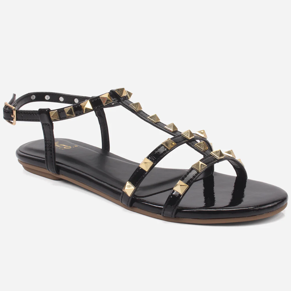 Womens "MAIDAS" Studs Detailing Flat Sandals