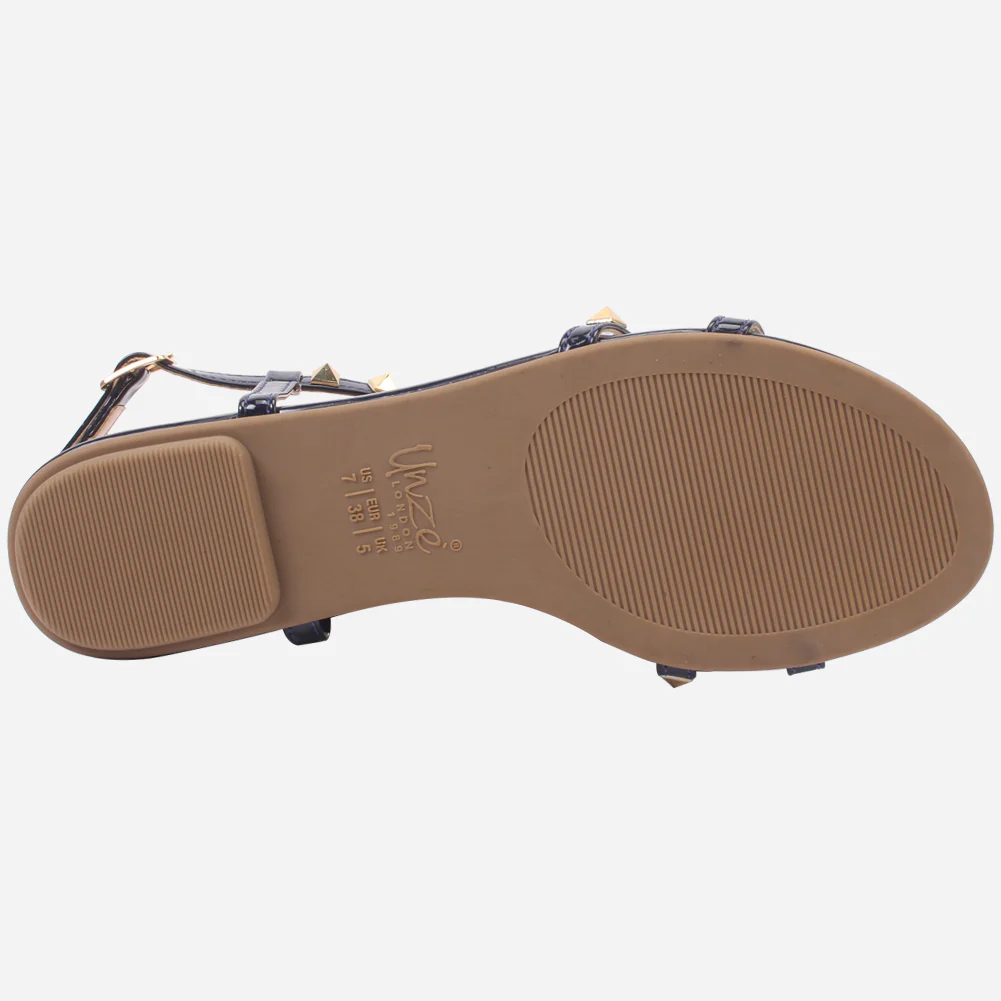 Womens "MAIDAS" Studs Detailing Flat Sandals - Image 5