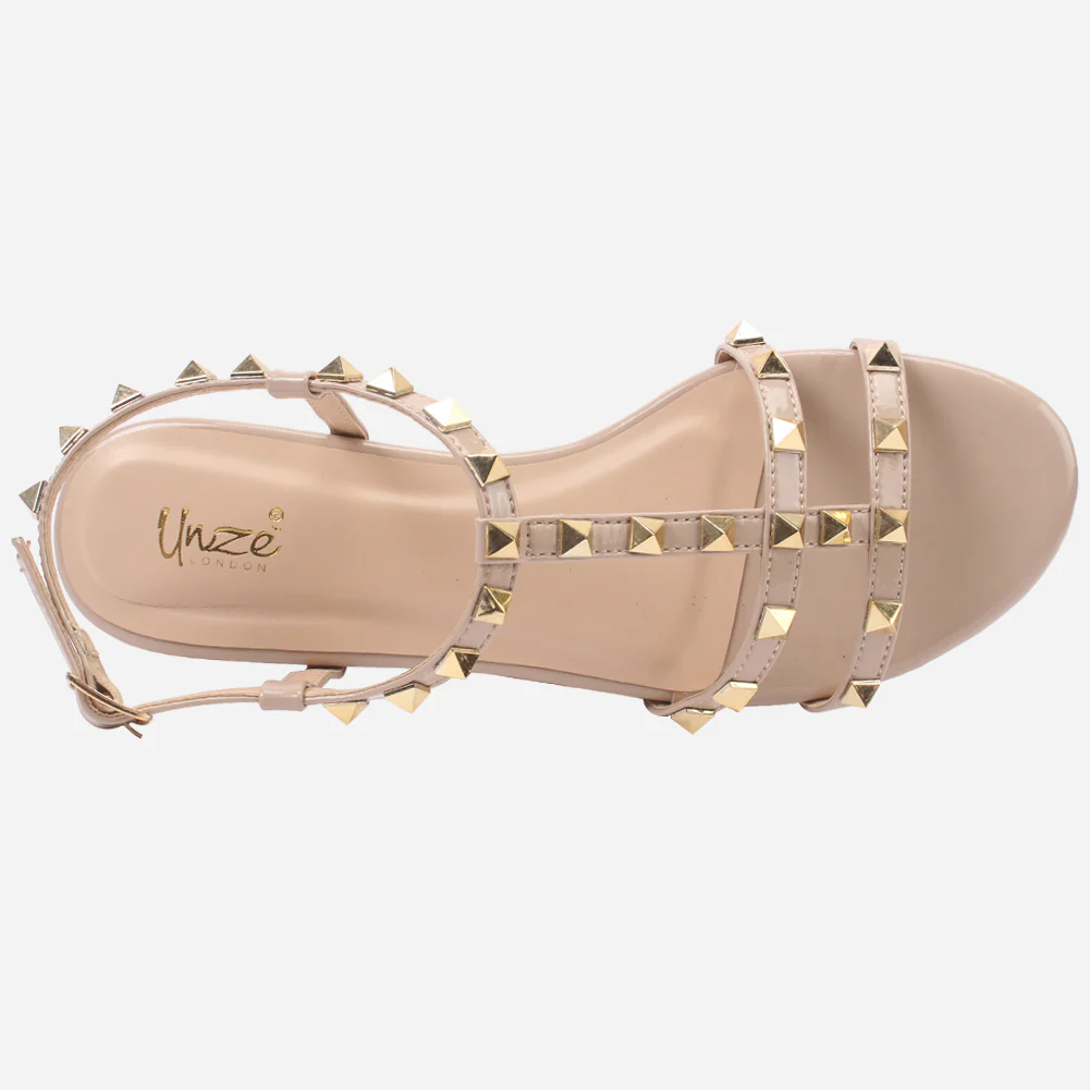 Womens "MAIDAS" Studs Detailing Flat Sandals - Image 4