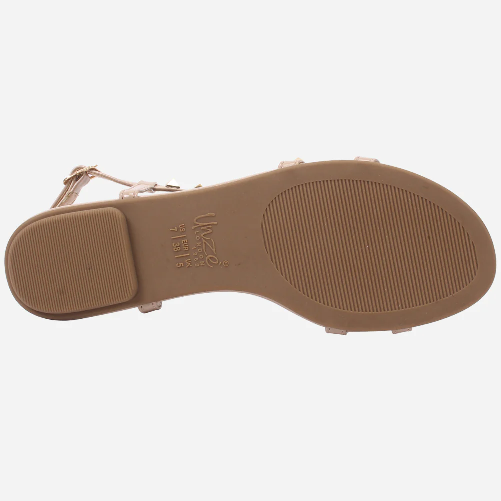 Womens "MAIDAS" Studs Detailing Flat Sandals - Image 5