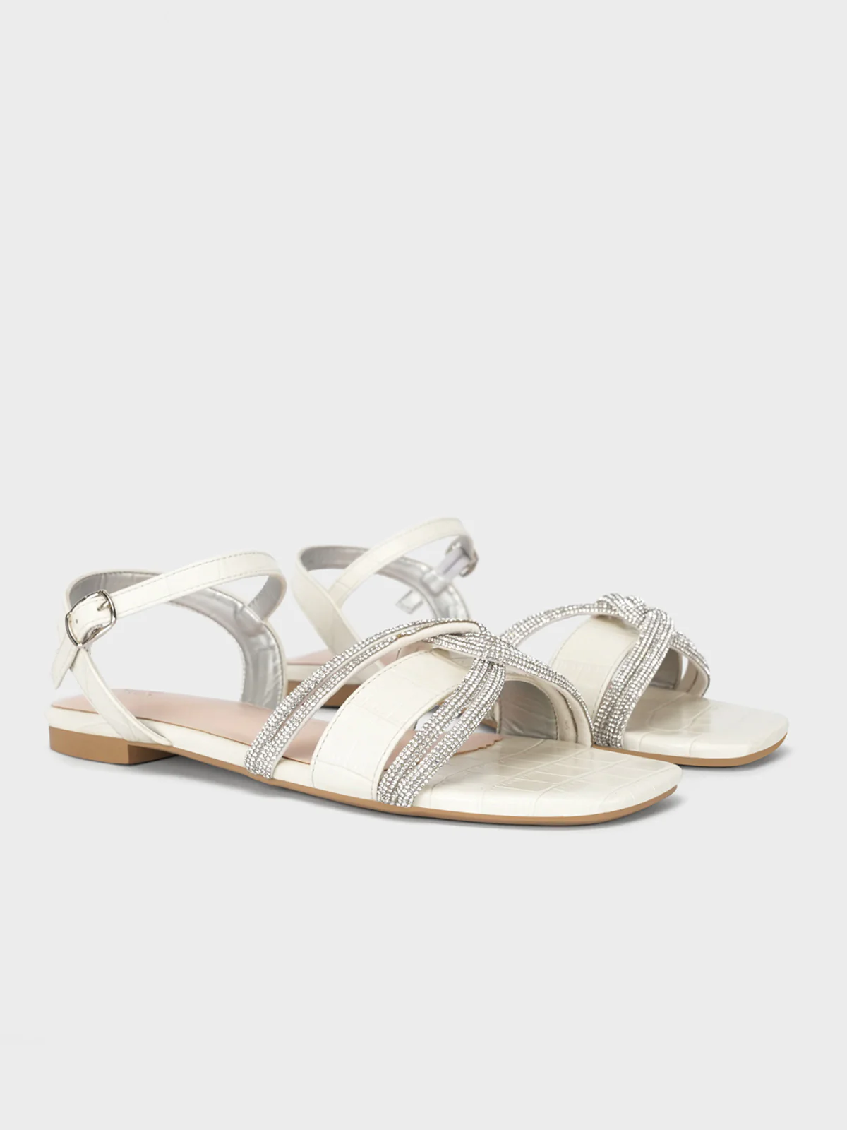 Women's "MARTINA" Crystals Detailing Sandals - Image 2