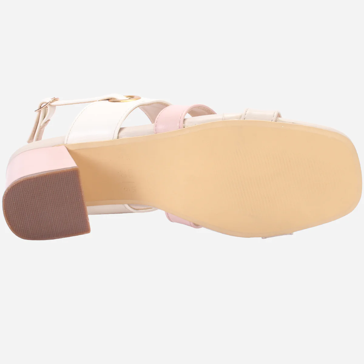 Womens "MICHELLE" Block Heeled Open Toe Sandals - Image 5