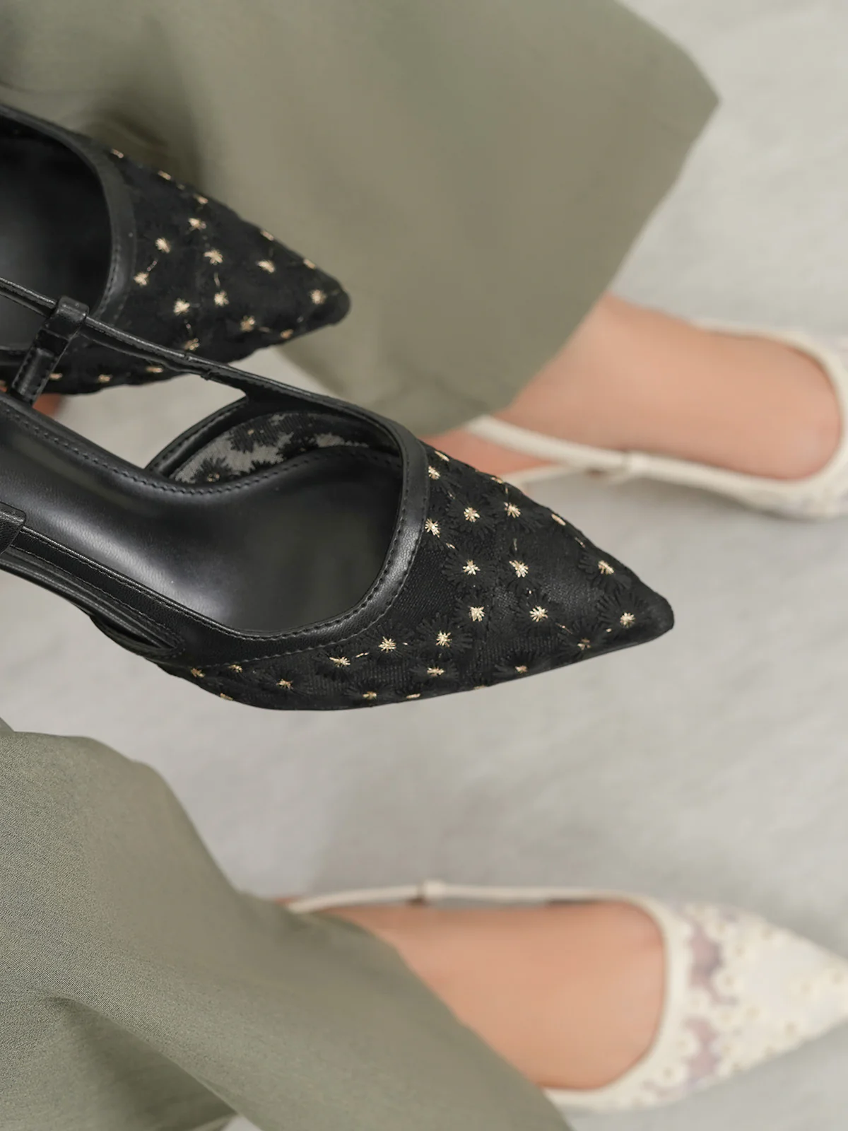 Womens "MINA" Spool Heels Sandals - Image 3