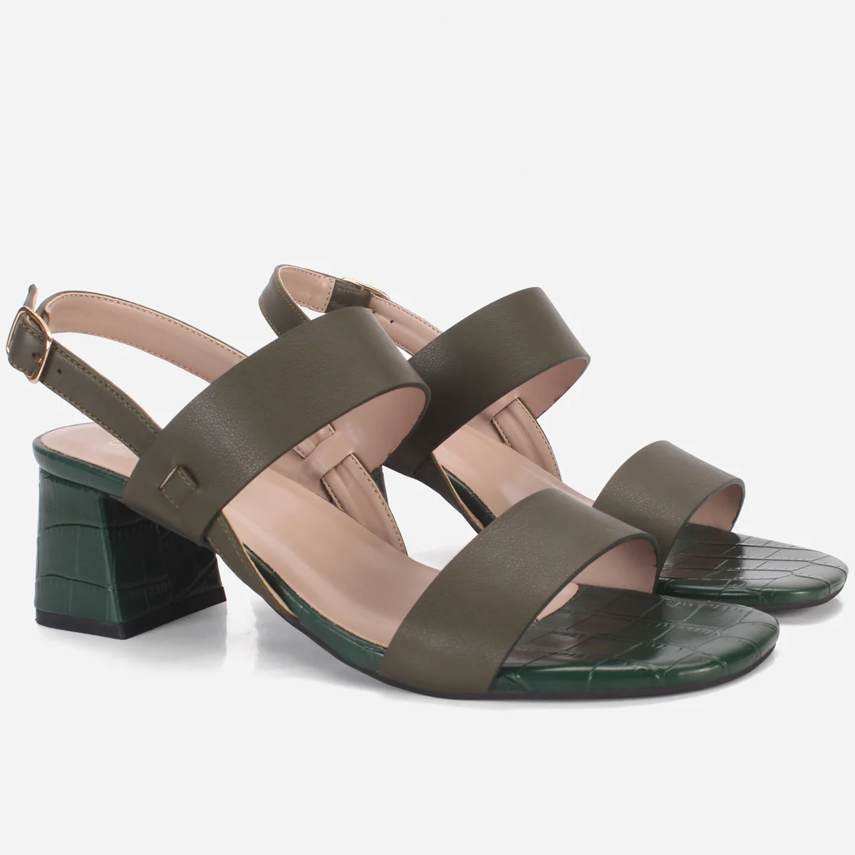 Women's "MOIERA" Block Heeled Open Toe Sandals - Image 2