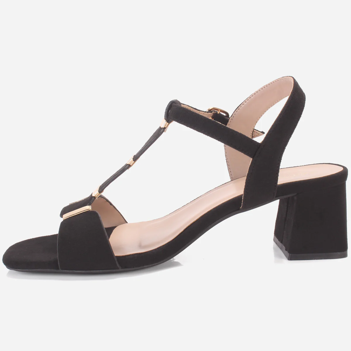 Womens "NAURAX" Fancy Block Heel Back Strap Sandals - Image 3