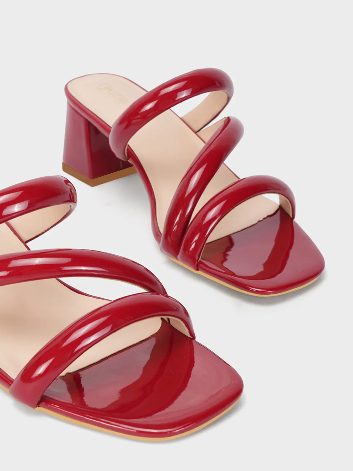 Womens "NEREUS" Patent Casual Sandals - Image 4