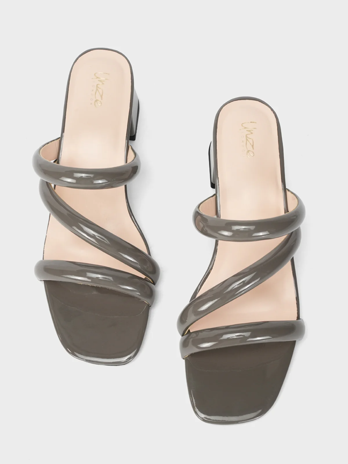 Womens "NEREUS" Patent Casual Sandals - Image 5