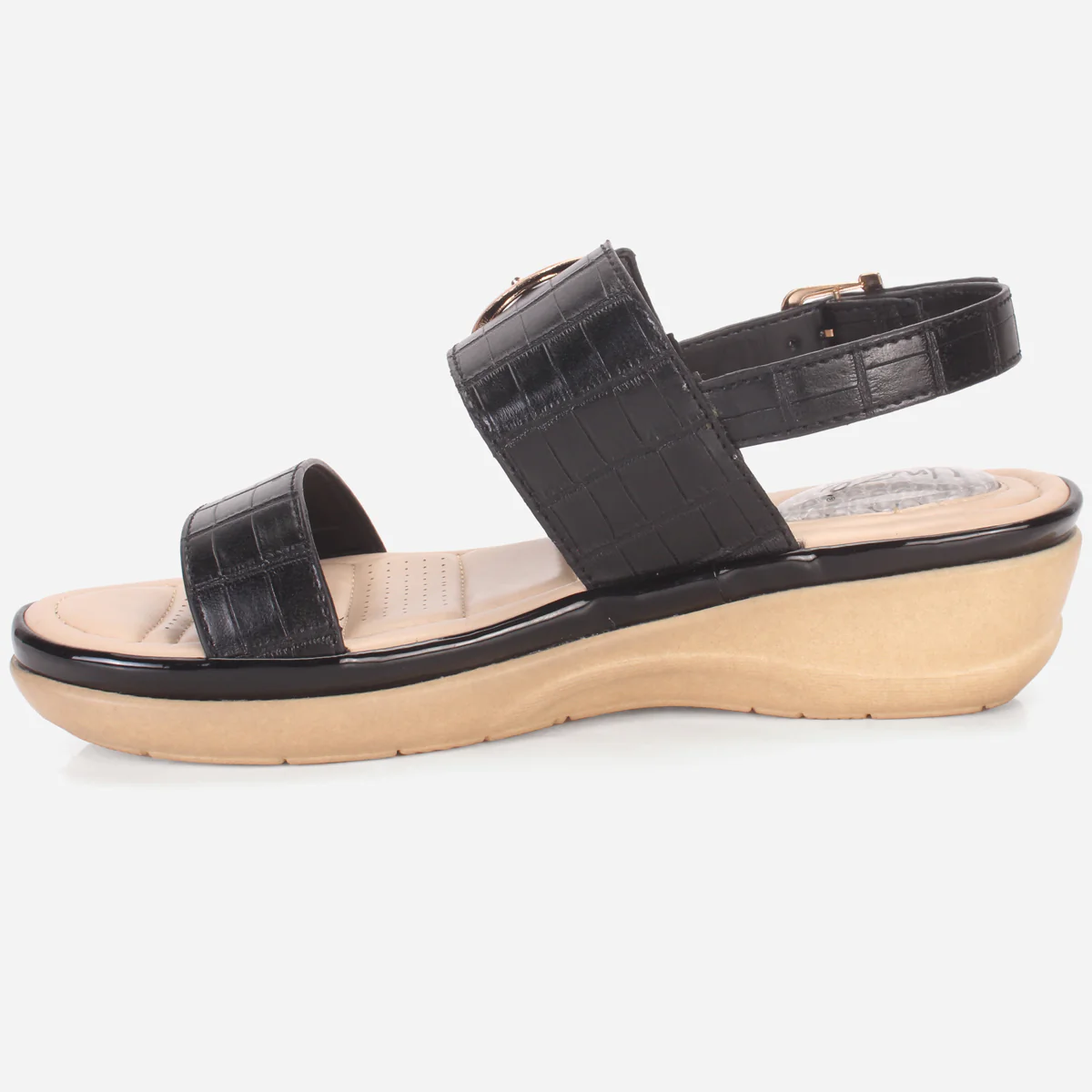 Womens "NIAMA" Open Toe Comfy Everyday Wedge Sandals - Image 3