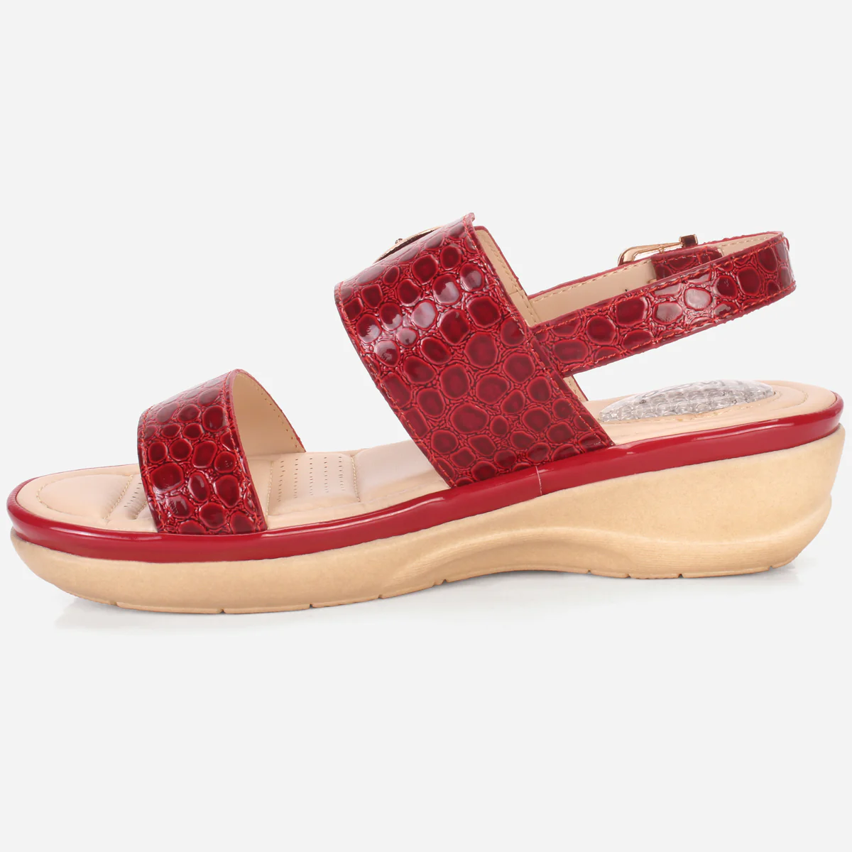 Womens "NIAMA" Open Toe Comfy Everyday Wedge Sandals - Image 3