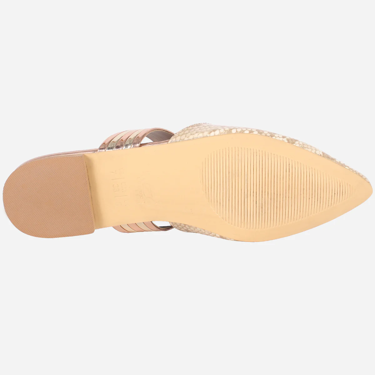 Womens "NISHA" Pointy Slide In Summer Flat Shoes - Image 6