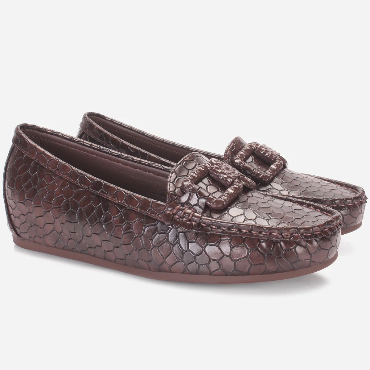 Womens "NOOHRY" Wedge Comfy Slide In Moccasins - Image 2