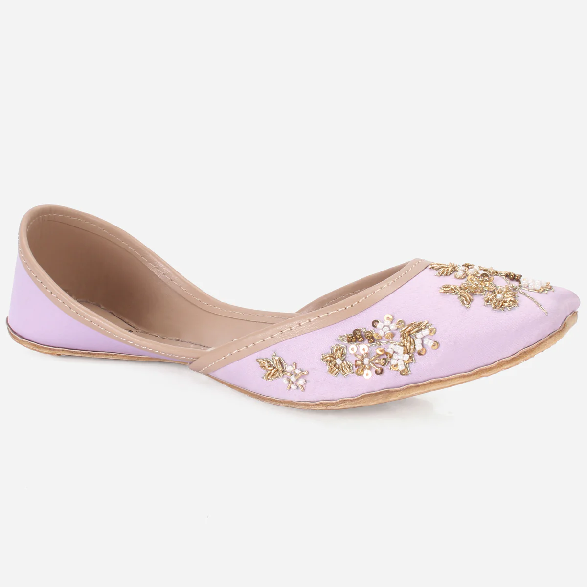 Women's "NOVIE" Embellished Leather Khussa