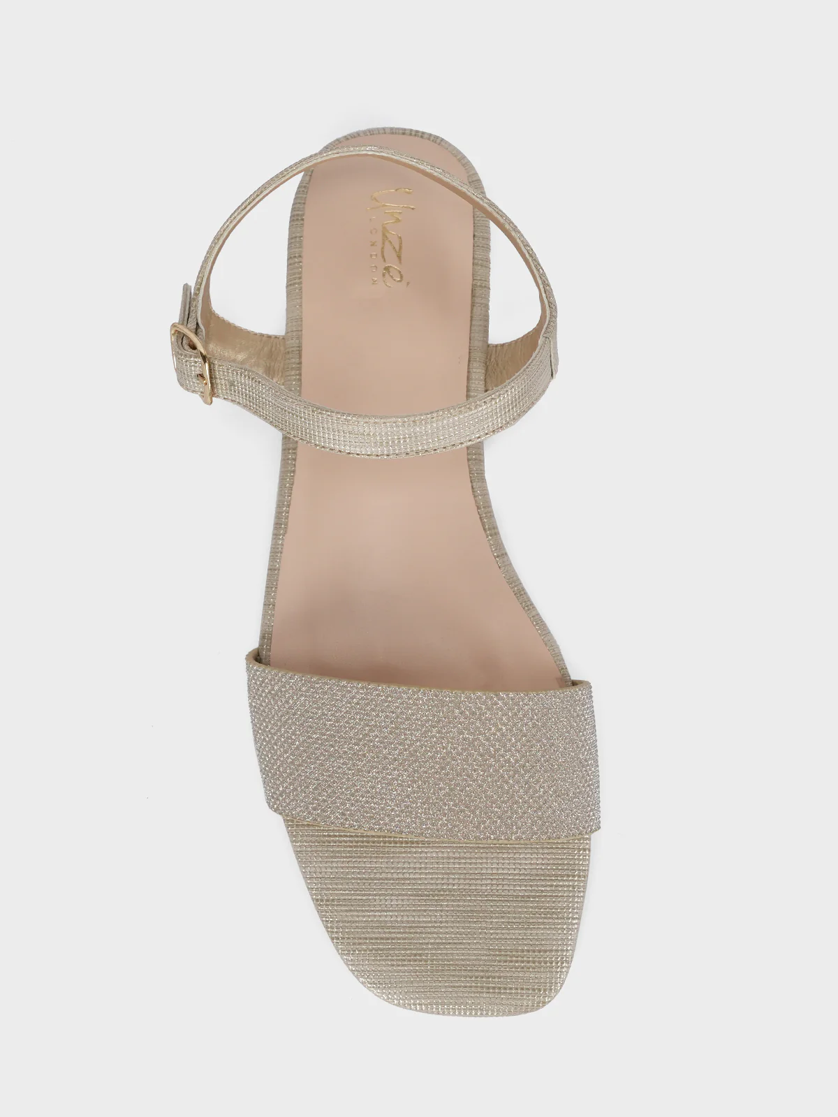 Womens "ORIOLE" Shimmer Flat Sandals - Image 5
