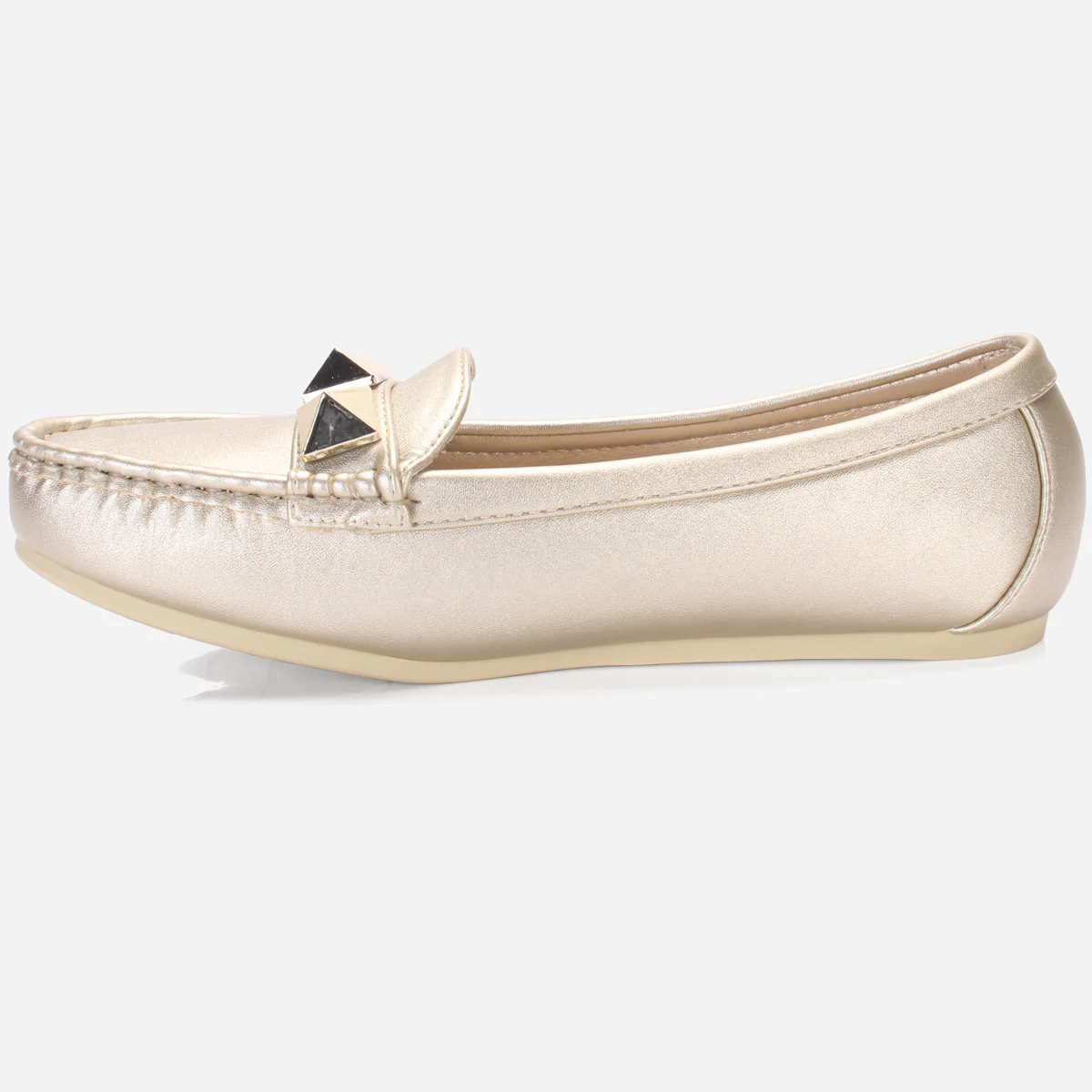 Womens "ORPHIA" Flat Comfy Slide In Moccasins - Image 3