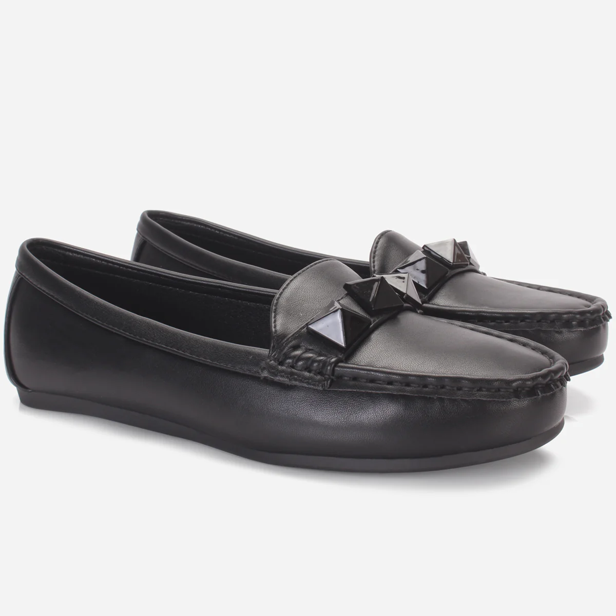 Womens "ORPHIA" Flat Comfy Slide In Moccasins - Image 2