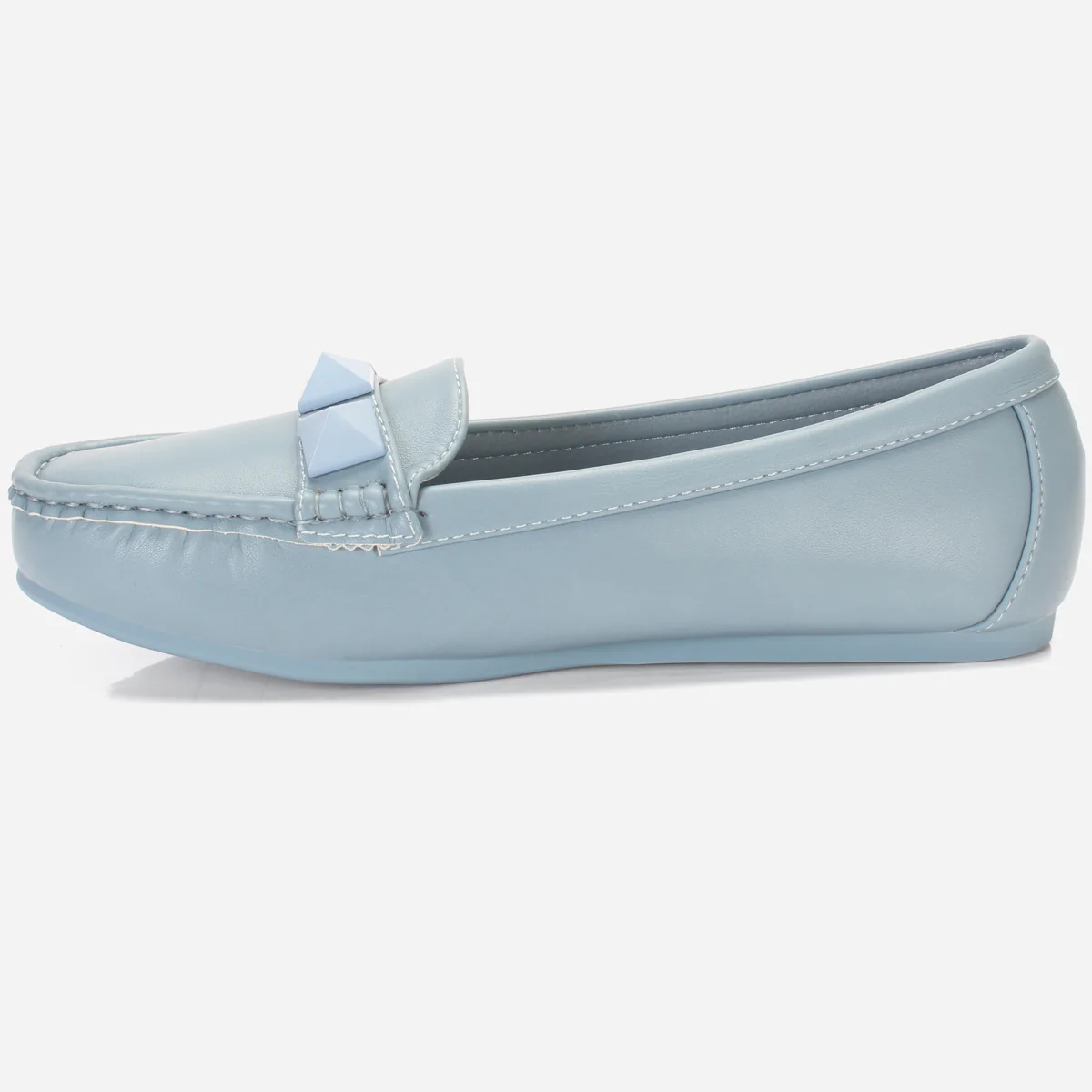 Womens "ORPHIA" Flat Comfy Slide In Moccasins - Image 3