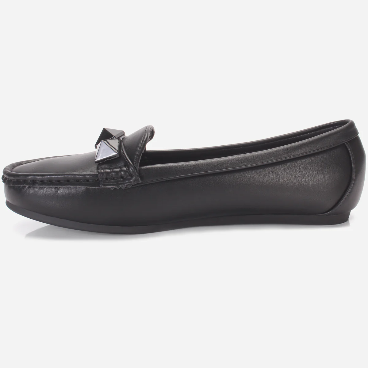Womens "ORPHIA" Flat Comfy Slide In Moccasins - Image 3