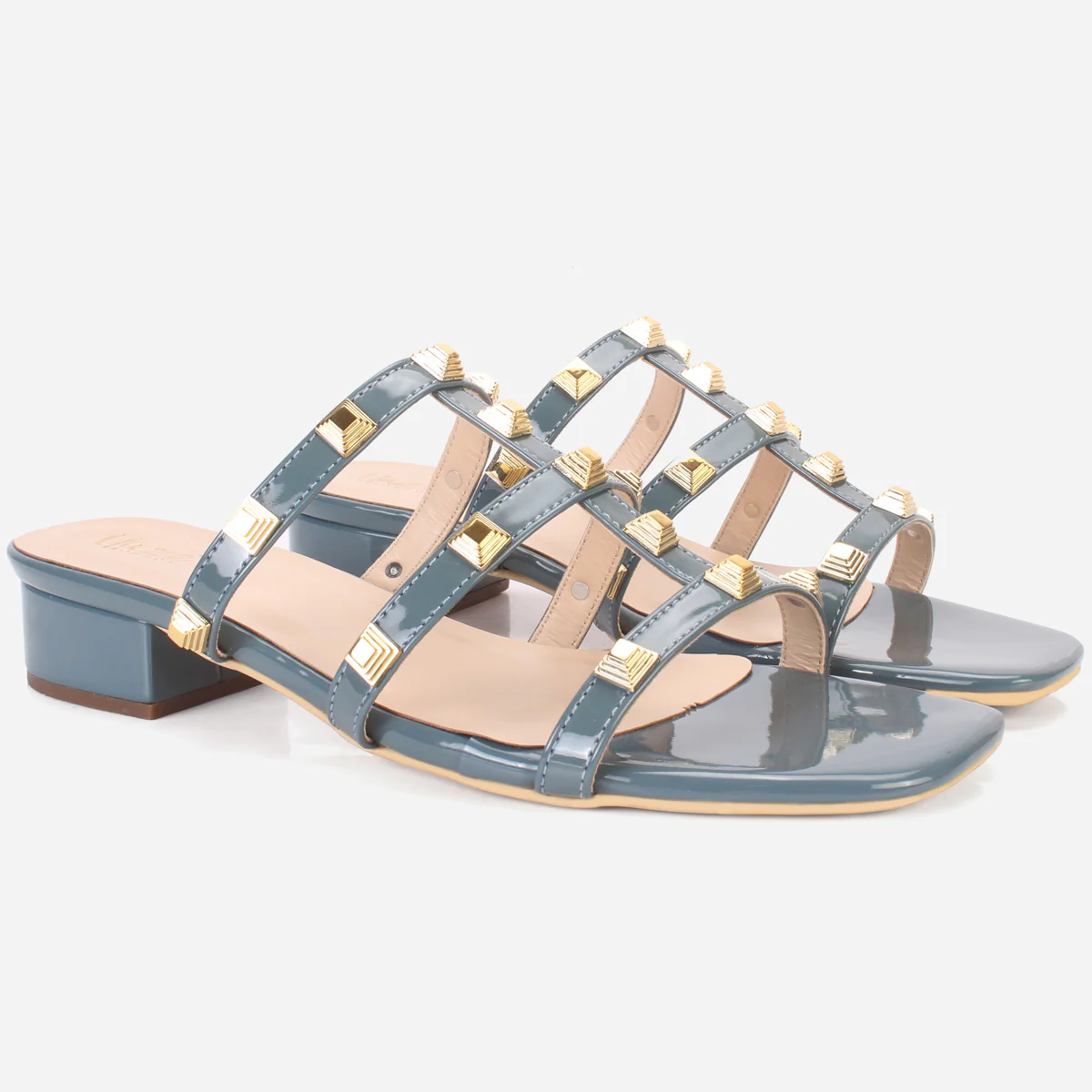 Womens "OZLEM" Decorated Block Heel Sandals - Image 2