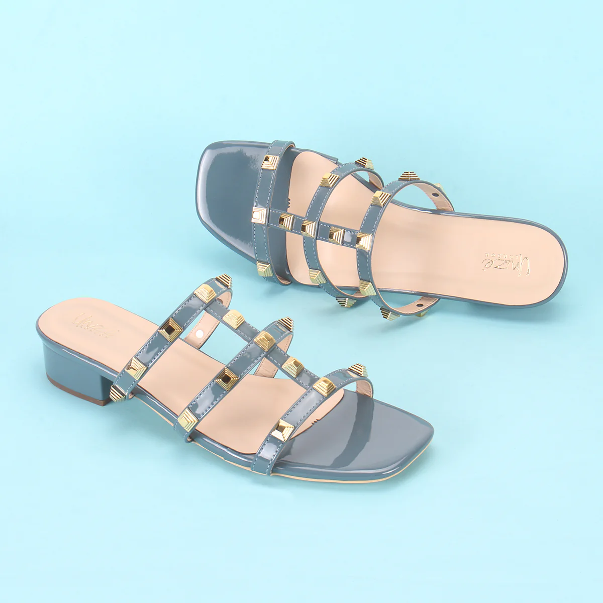 Womens "OZLEM" Decorated Block Heel Sandals - Image 6