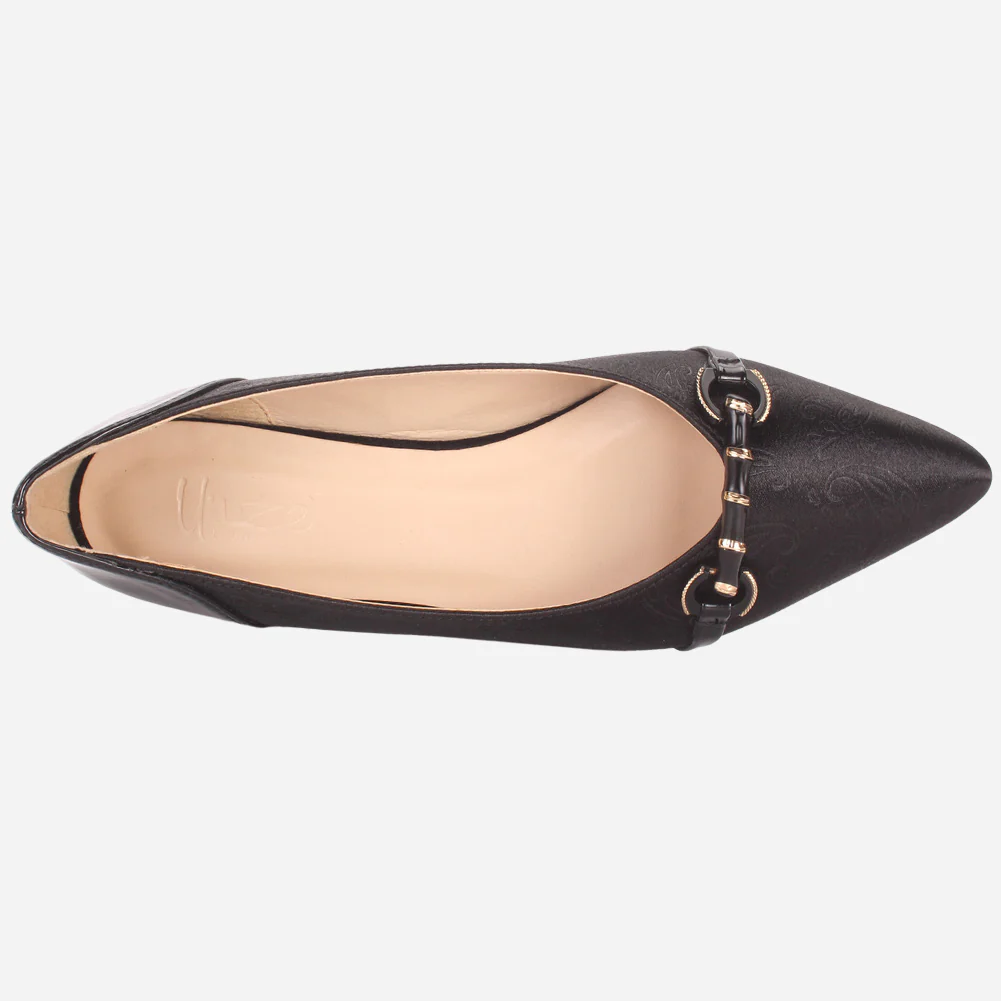 Women's "PARTIA" Pointed Toe Slip On Flat Pumps - Image 4