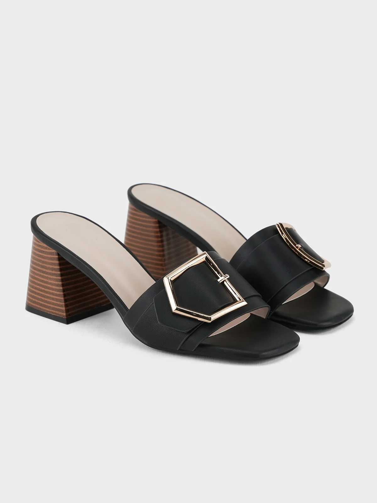 Womens "PATRA" Slip On Heel Sandals - Image 4