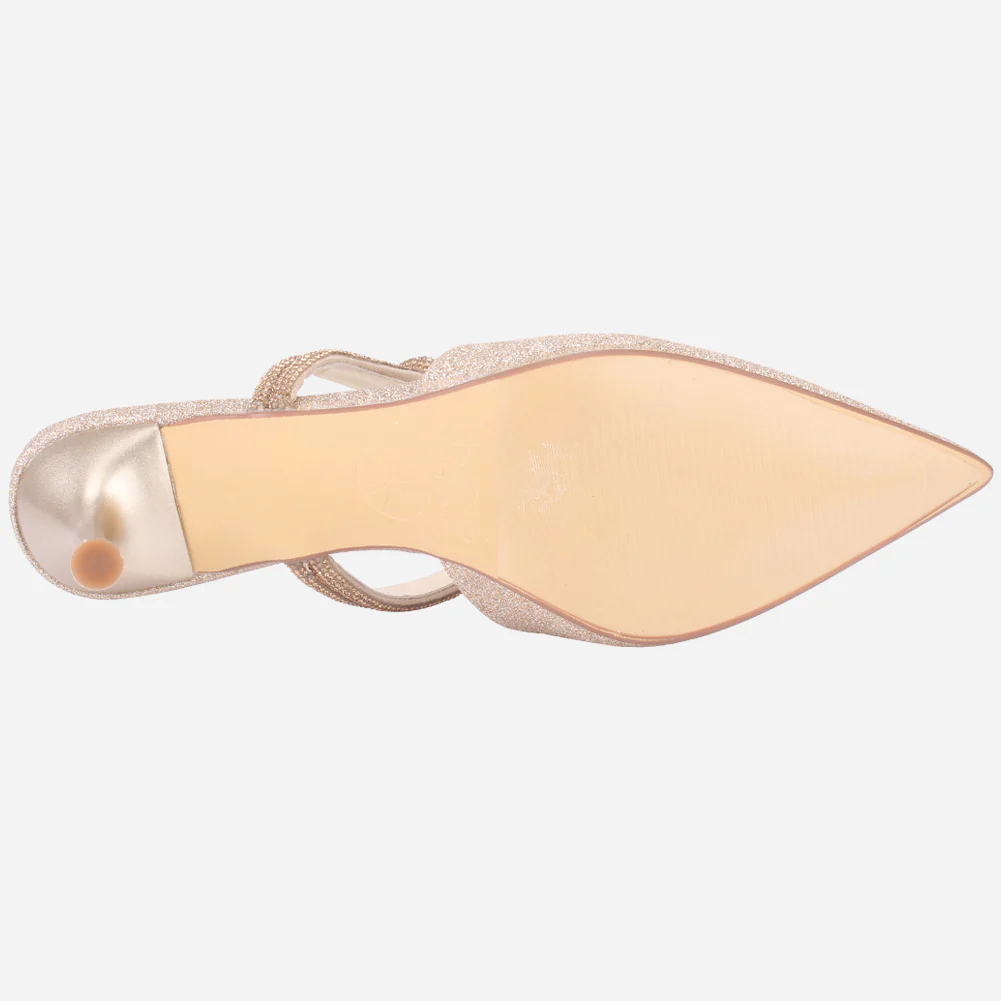 Women's "PEKU" Shimmery Pointed Toe Sandals - Image 5